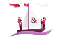 Ein Segelschiff