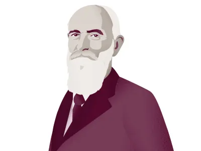 Portrait von Robert Bosch, illustriert
