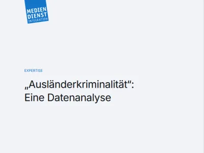 Cover der Publikation "Ausländerkriminalität" - Eine Datenanalyse