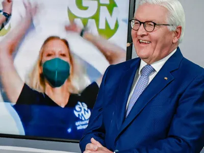 DSP 21 Preisverleihung Steinmeier Bühne mobil
