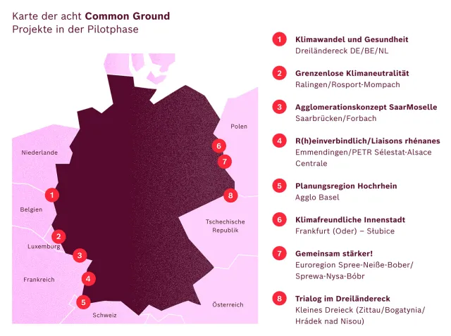 Karte der Common Ground Projekte