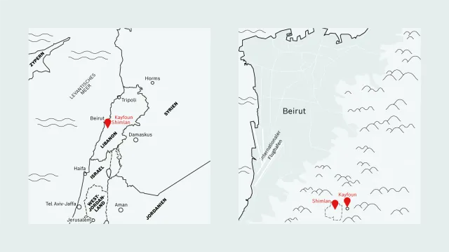 Karte Libanon Deutsch 