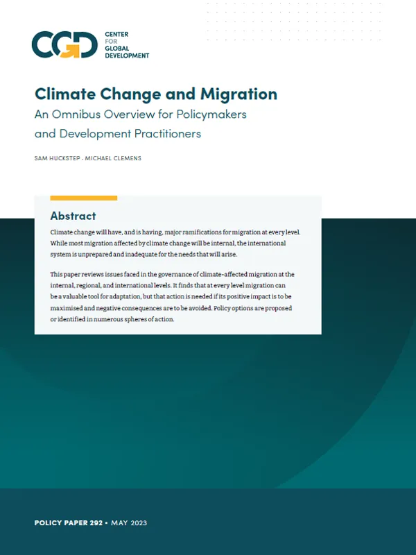 Climate Change and Migration Cover