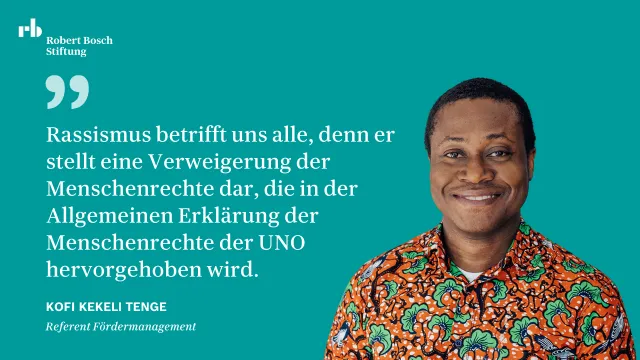 Kofi Kekeli Tenge - Statement gegen Rassismus