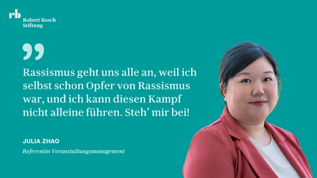 Julia Zhao - Statement gegen Rassismus